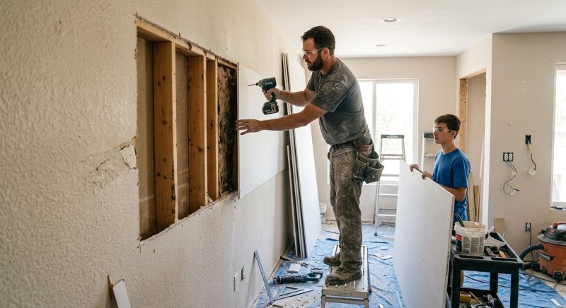 Garage Drywall Replacement in Overland Park, KS